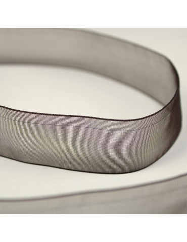 Ruban voile 25 mm marron