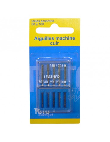 Aiguilles machine cuir assorties 80/100