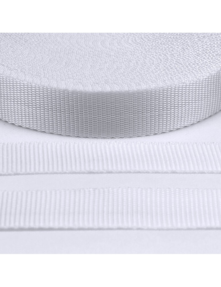 SANGLE 30 MM 100% POLYPROPYLENE blanc SANGLE 30 MM 100% POLYPROPYLENE blanc