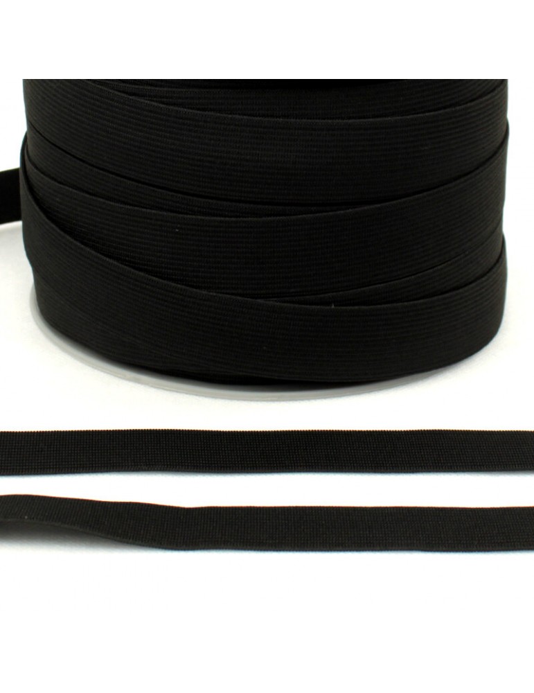 Elastique maille 25 mm noir
