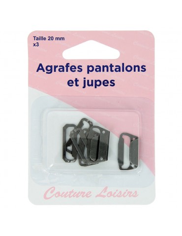 Agrafes pantalons et jupes noires