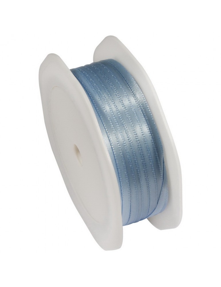 Ruban satin double face 10 mm bleu