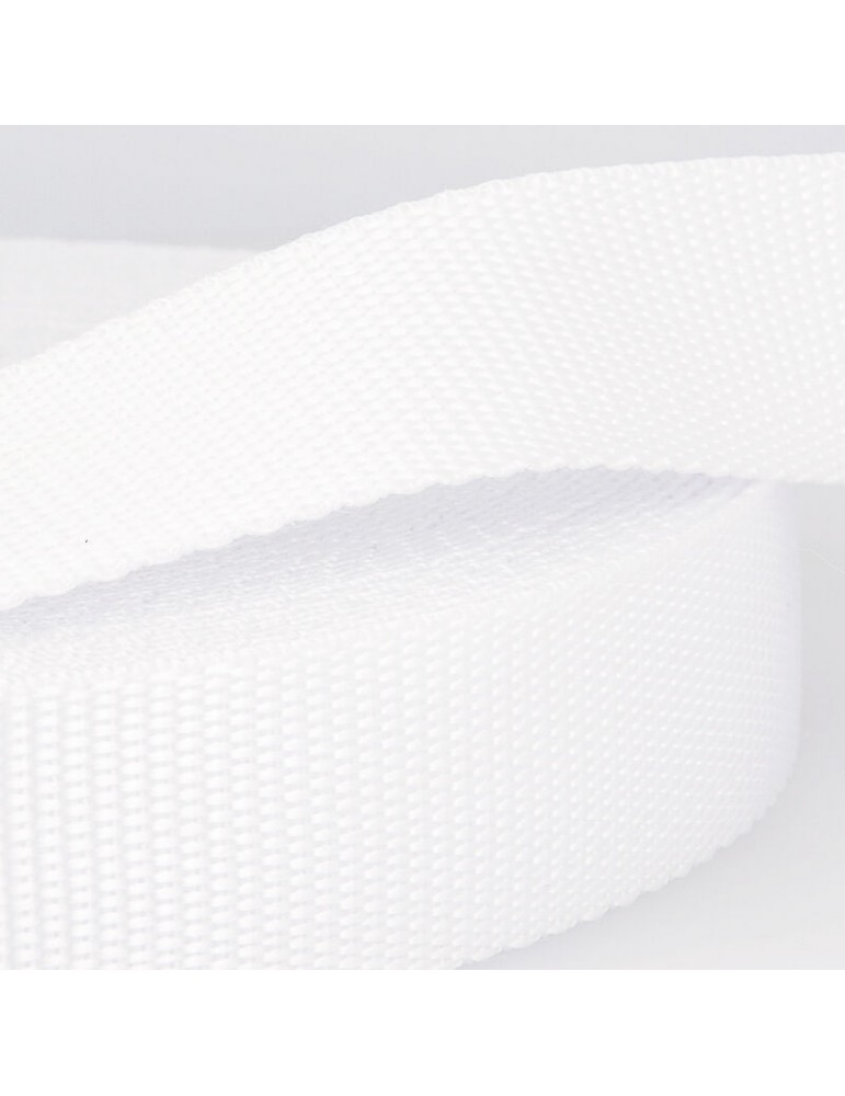 Sangle 25 mm 100% POLYPROPYLENE blanc