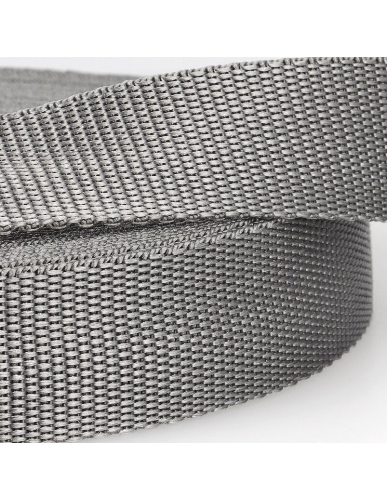 Sangle 25 mm 100% POLYPROPYLENE gris Sangle 25 mm 100% POLYPROPYLENE gris
