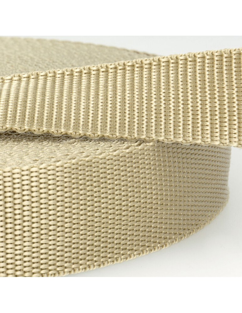 Sangle 25 mm 100% POLYPROPYLENE beige Sangle 25 mm 100% POLYPROPYLENE beige