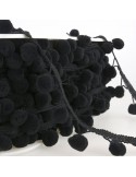 Galon pompons 20 mm noir