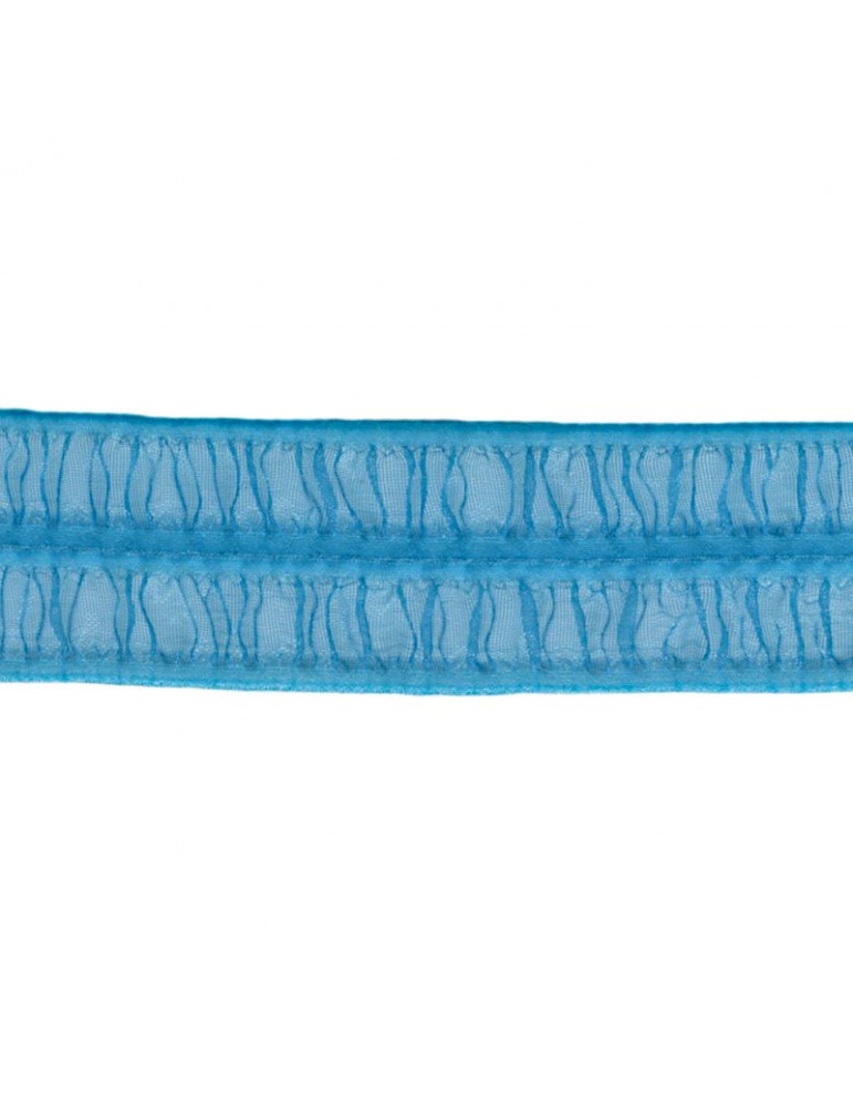 Ruban voile élastique 19 mm bleu Ruban voile élastique 19 mm bleu