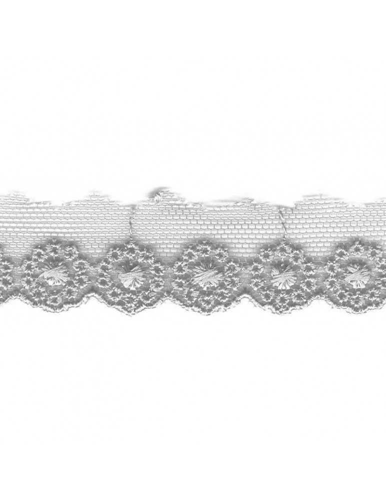 Broderie sur tulle 20 mm gris Broderie sur tulle 20 mm gris