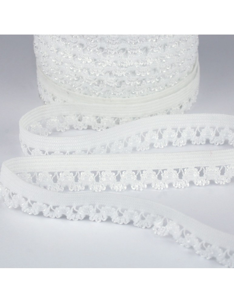 Elastique lingerie 12 mm blanc Elastique lingerie 12 mm blanc
