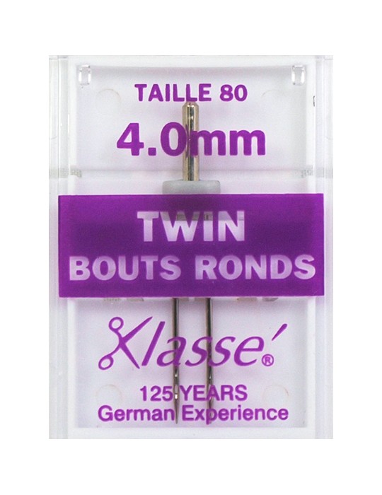 Aiguille machine universelle twin bouts ronds 80/12
