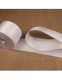 Ruban satin double face 62 mm blanc Ruban satin double face 62 mm blanc