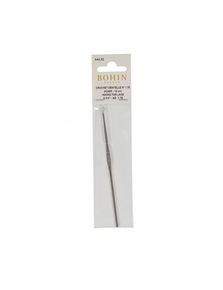 Crochet dentelle acier + étui 12 cm Crochet dentelle acier + étui 12 cm