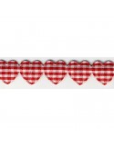 Guirlande de coeurs 15 mm rouge Guirlande de coeurs 15 mm rouge