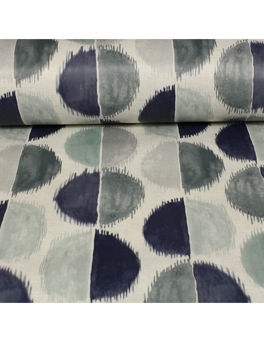 Toile cirée imprimée bleu