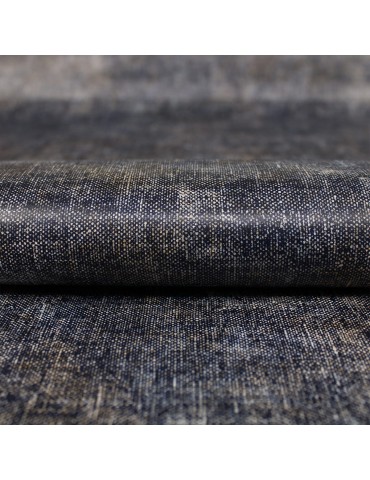 Toile cirée imprimée bleu