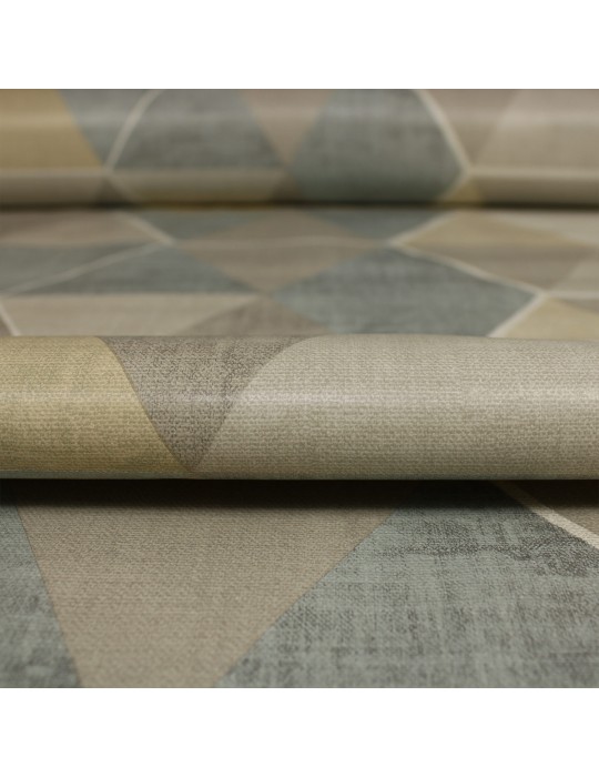 Toile cirée imprimée beige