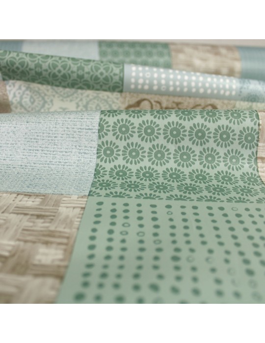Toile cirée imprimée vert