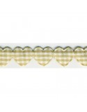 Guirlande de coeurs 15 mm beige Guirlande de coeurs 15 mm beige