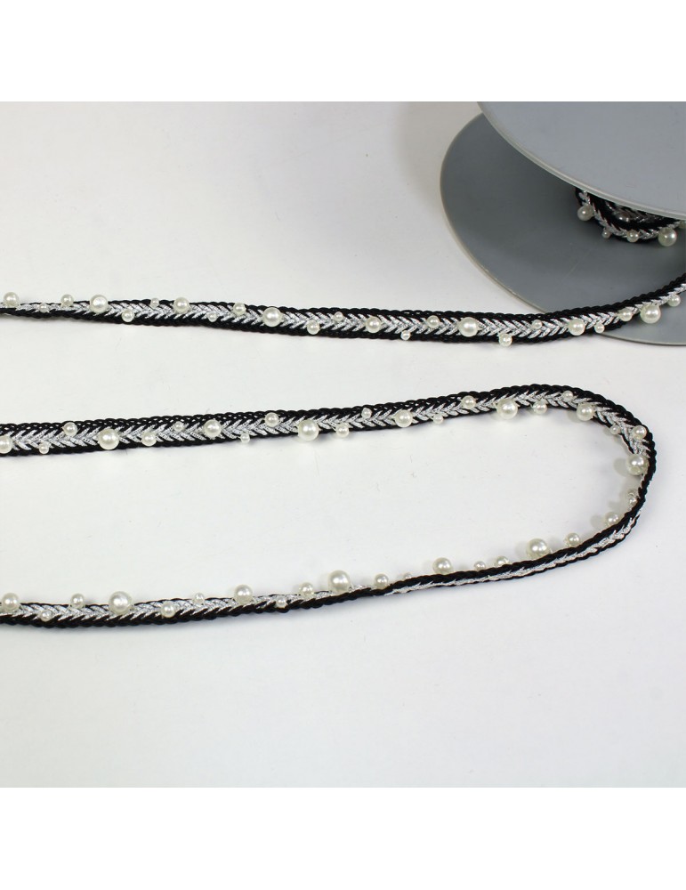 Galon de perles noir Galon de perles noir