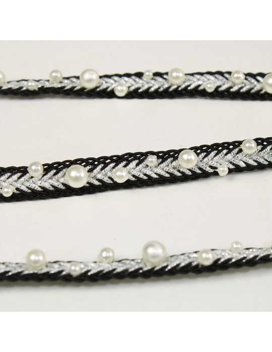 Galon de perles noir