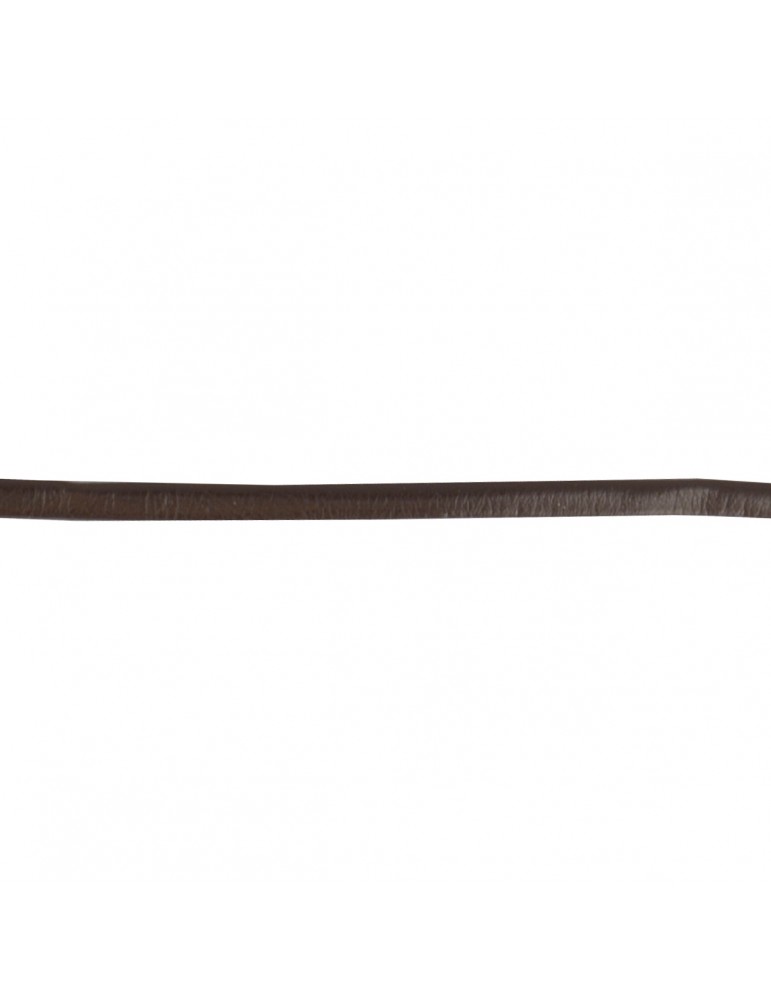 Lacet aspect cuir 5 mm marron