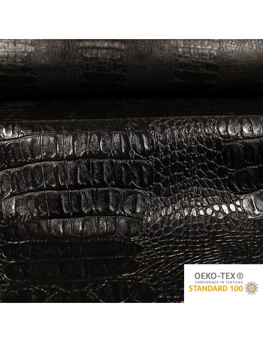 Tissu simili crocodile noir