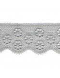 Guipure Fleurs 40 mm gris