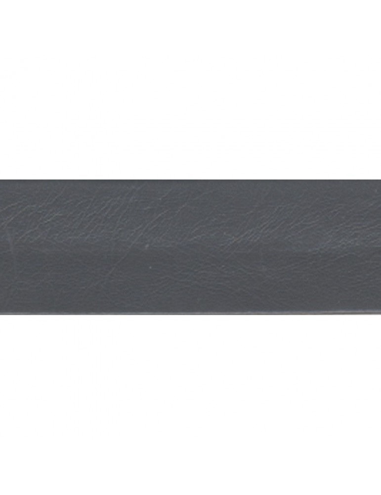 Biais replié aspect cuir 25 mm gris