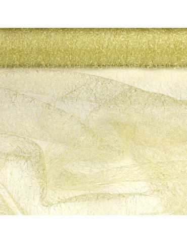 Tissu d'habillement résille  doré