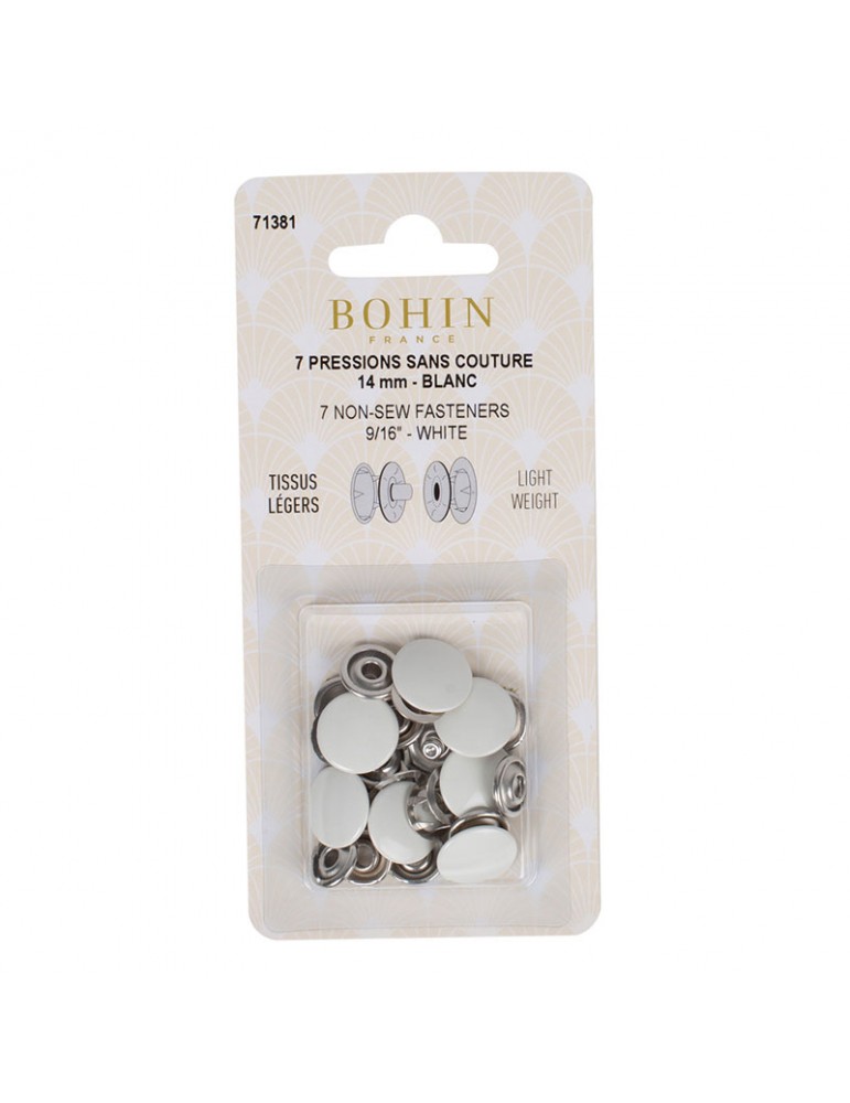 7 boutons pression sans couture klikit blanc 14 mm 7 boutons pression sans couture klikit blanc 14 mm