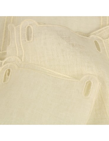 Voilage brise bise lin 45 cm de hauteur blanc