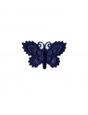 Écusson S papillon crochet bleu Écusson S papillon crochet bleu