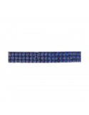 Bande strass 3 rangs thermocollante bleu
