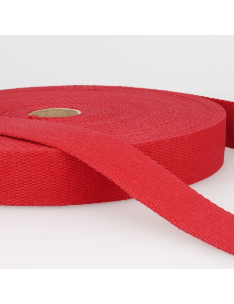 Sangle coton 40 mm rouge