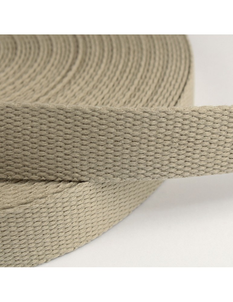 Sangle coton 25 mm taupe Sangle coton 25 mm taupe