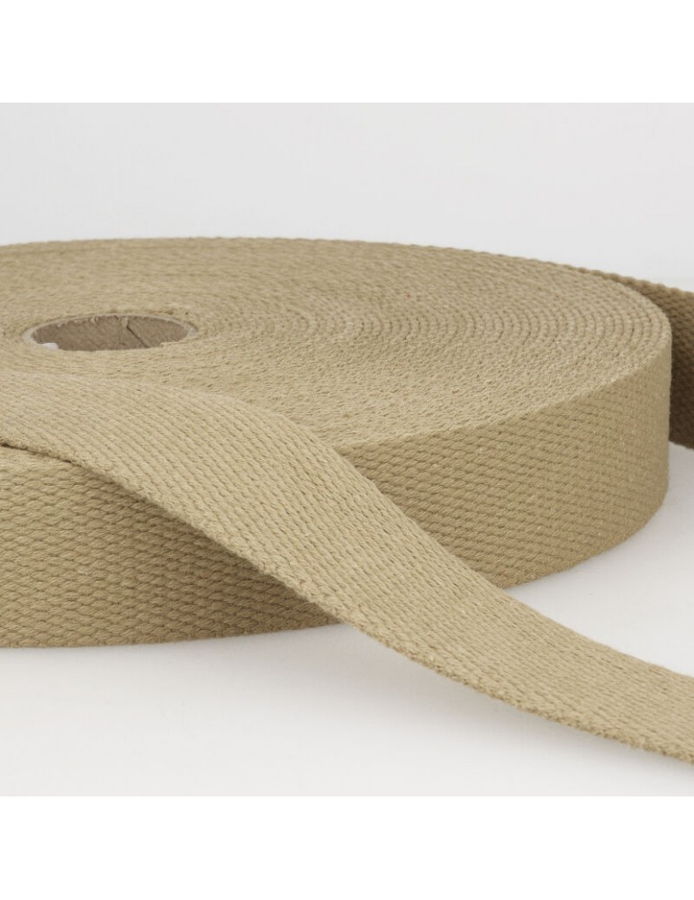 Sangle coton 25 mm beige Sangle coton 25 mm beige