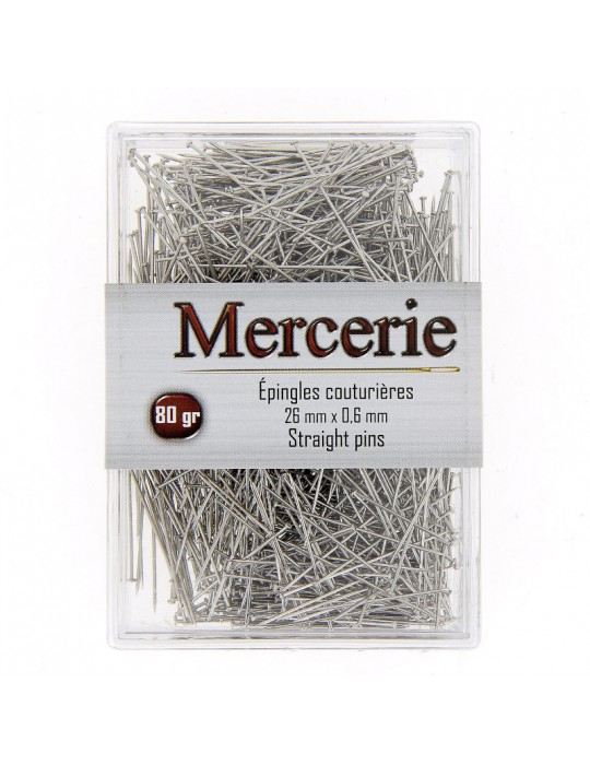 Boîte de 80 gr d'épingles de couturière