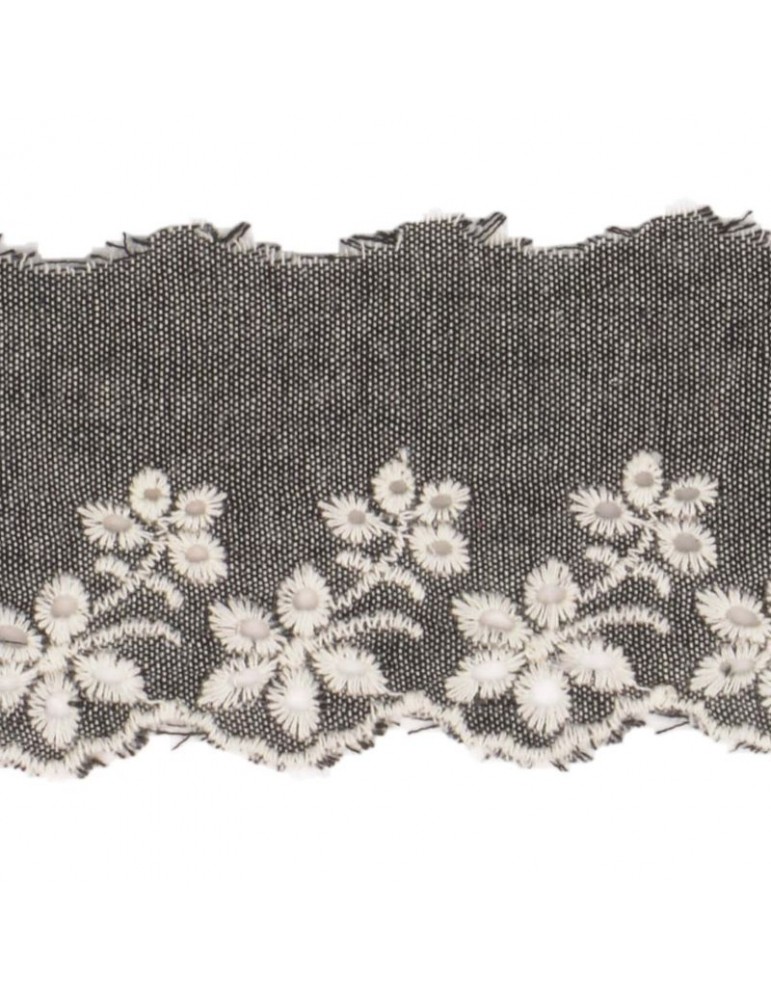 Broderie anglaise 60 mm noir