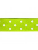 Ruban à pois 15 mm vert Ruban à pois 15 mm vert
