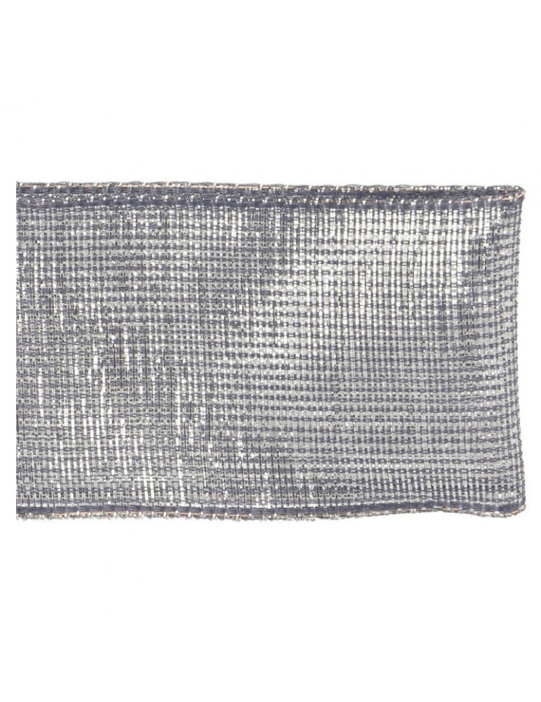 Ruban de noël laitonné 38 mm argenté Ruban de noël laitonné 38 mm argenté