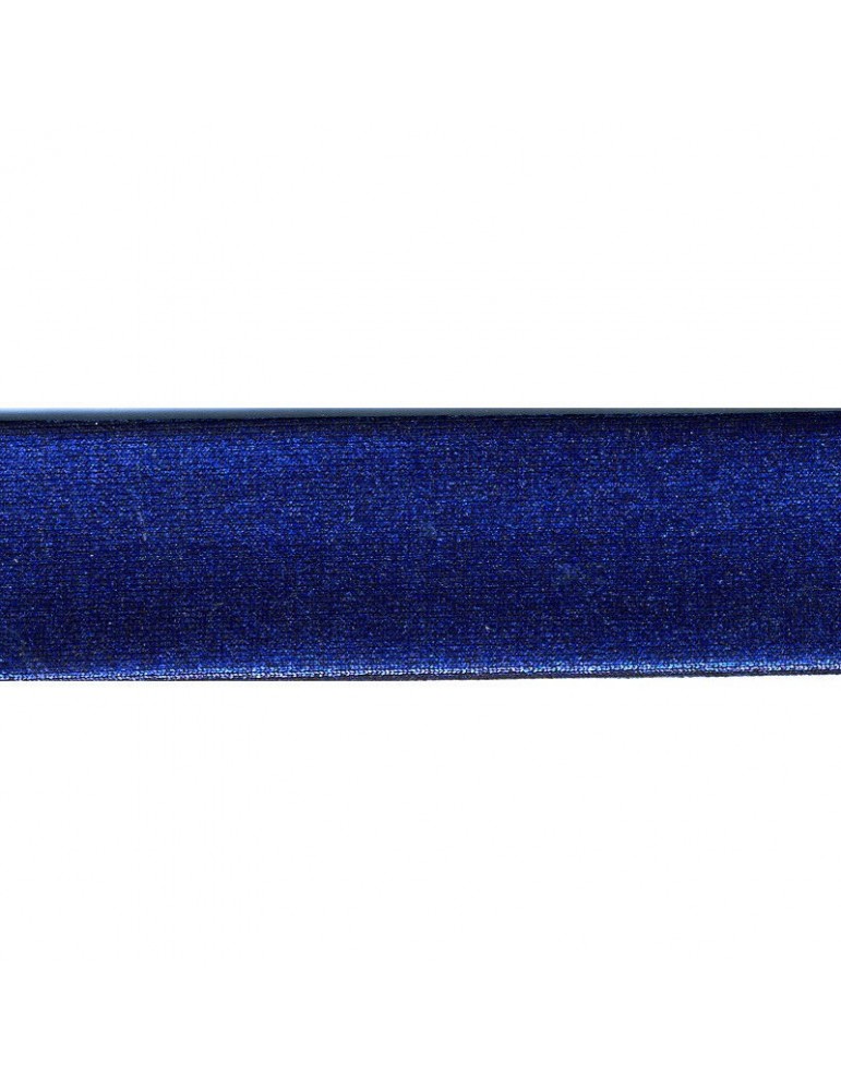 Biais replié stretch métal 20 mm bleu Biais replié stretch métal 20 mm bleu