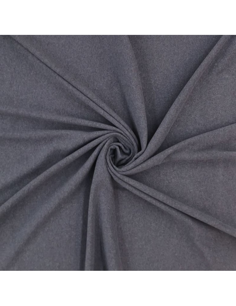 Tissu lainage uni gris