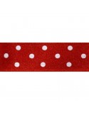 Ruban à pois 15 mm rouge Ruban à pois 15 mm rouge