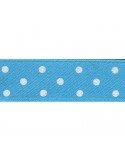 Ruban à pois 15 mm bleu Ruban à pois 15 mm bleu