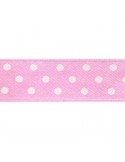 Ruban à pois 15 mm rose Ruban à pois 15 mm rose