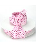 Biais replié étoiles 20 mm rose Biais replié étoiles 20 mm rose