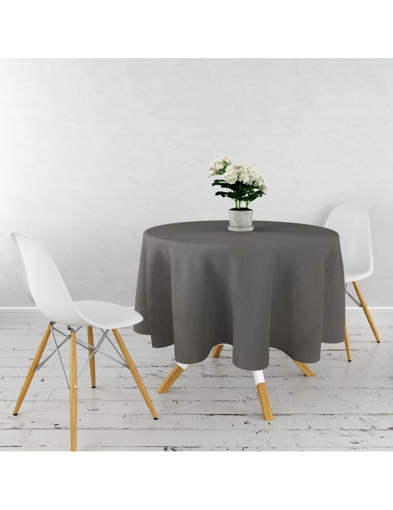 Nappe polyester gris foncé antitaches rouge Nappe polyester gris foncé antitaches rouge