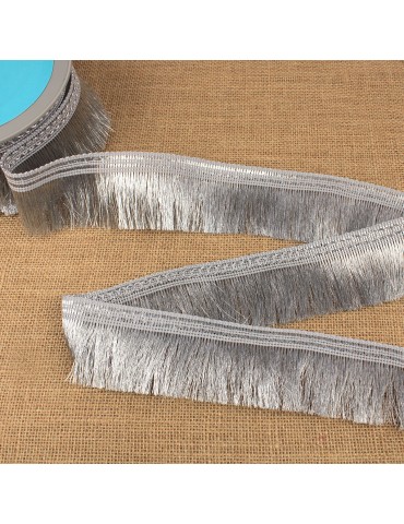 Franges métal 50 mm argenté