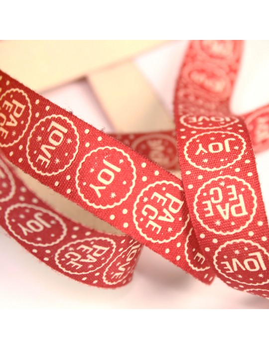 Ruban décoratif de noël rouge