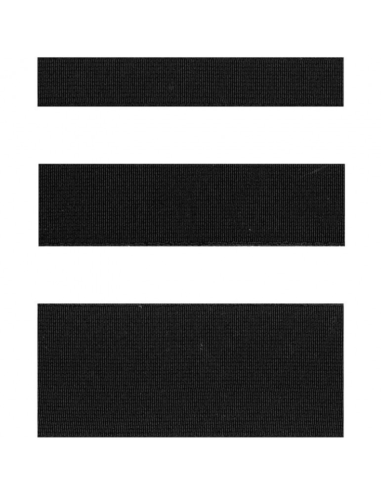Elastique cotelé 10 mm noir Elastique cotelé 10 mm noir